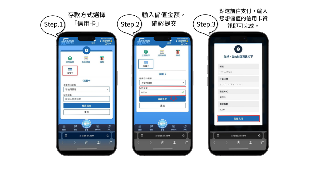 發樂信用卡儲值教學步驟