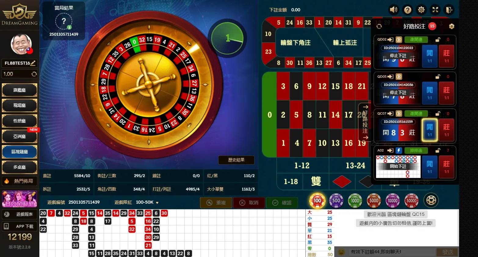 Dg輪盤遊戲畫面