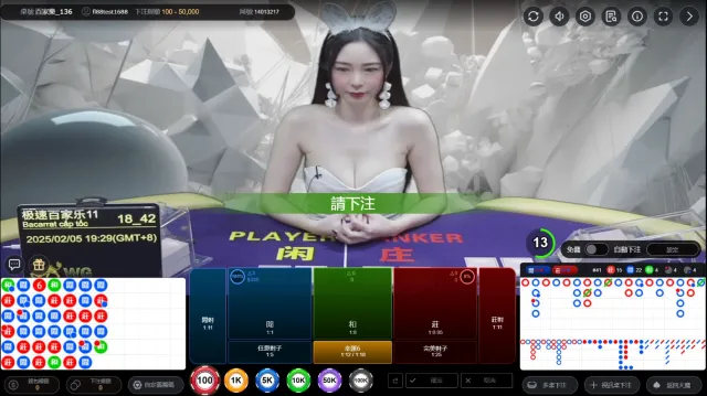T9百家樂系統介面